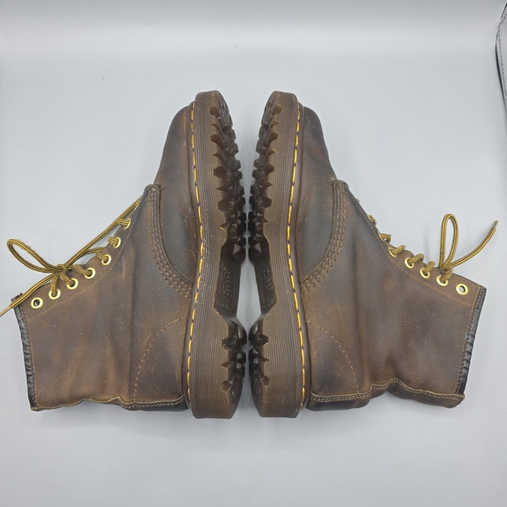 Vtg Dr Martens Boots UK 4 Womens 6 US Brown Leather 8 Eye Combat‎ England Mens 5 - Picture 9 of 16